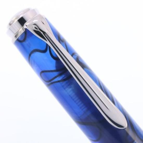 USED Pelikan Souverän M805 Blue Dunes Fountain Pen F Nib