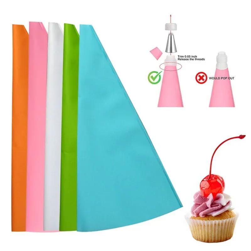 DIY Baking Tools, Kitchen Accessories, Reusable Silicone Piping Bag for Pastry, Cream Cupcake Decorating, Fondant Sugarcraft 1pc