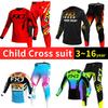 Set echipament motocross pentru copii 4 5 6 7 8 9 10 11 12 13 ani Tineret copil Motocicletă băiat fată Set pantaloni din jerseu Costum de curse Off-road Enduro MX MTB