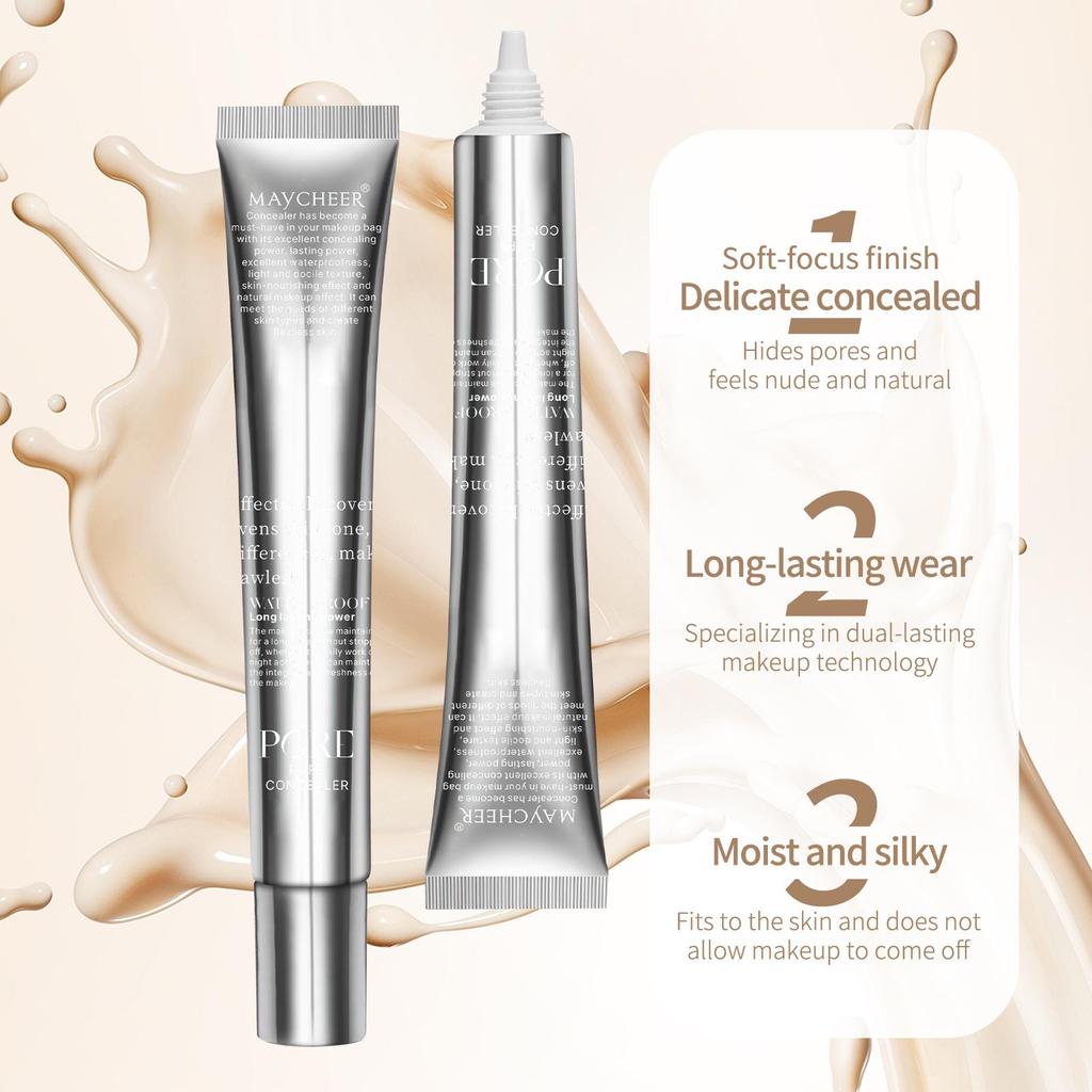 MAYCHEER Waterproof Concealer for Acne Scars and Spots - Long-lasting Liquid Foundation