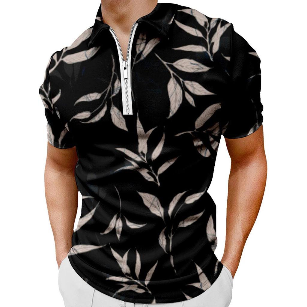 Men's Shirt Golf Shirt Retro Color Contrast Outdoor Street Short Sleeves Button-Down Print Clothing Apparel Fashion Designer Casual Breathable