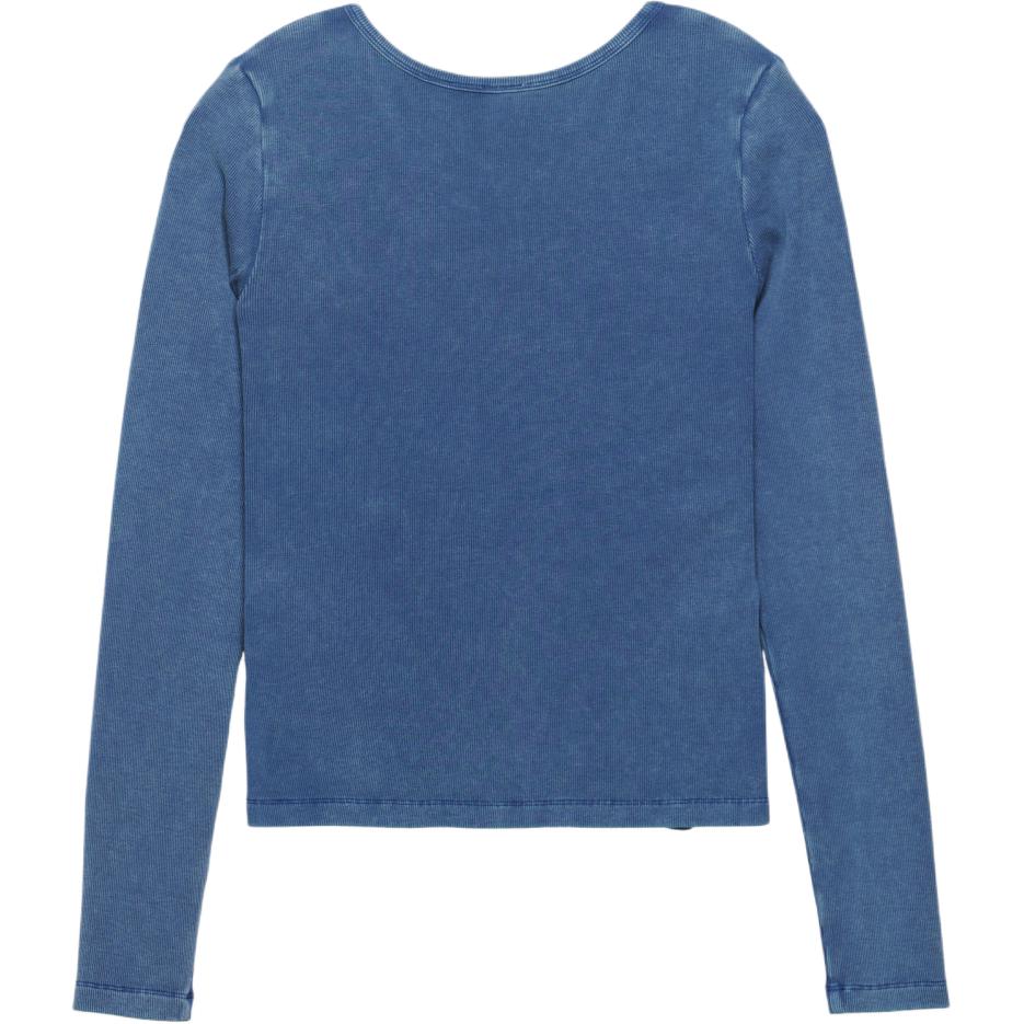 Levis Casual Solid Color Round Neck Single Button Long Sleeve Knit Sweater Women Sweater 003SK-0001