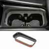 For Jeep Compass  Carbon Fiber Inner Front Cup Holder Cover Decor Ring Trim