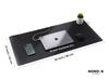 Nordik Faux Leather Desk Mat with Cable Organizer (Black, 90 x 43 cm) Premium Extended Mouse Mat for Home and Office Accessories - Felt Vegan Large