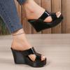 Fashion Women's Shoes 2025 Hot Sale Open Toe Women's Slippers Platform Outdoor Casual Slippers Women Super High Wedges Round Toe Sandals
