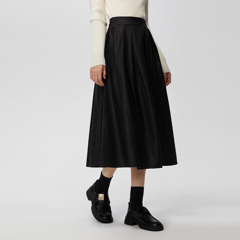TATU Women's Elegant A-Line Midi Skirt