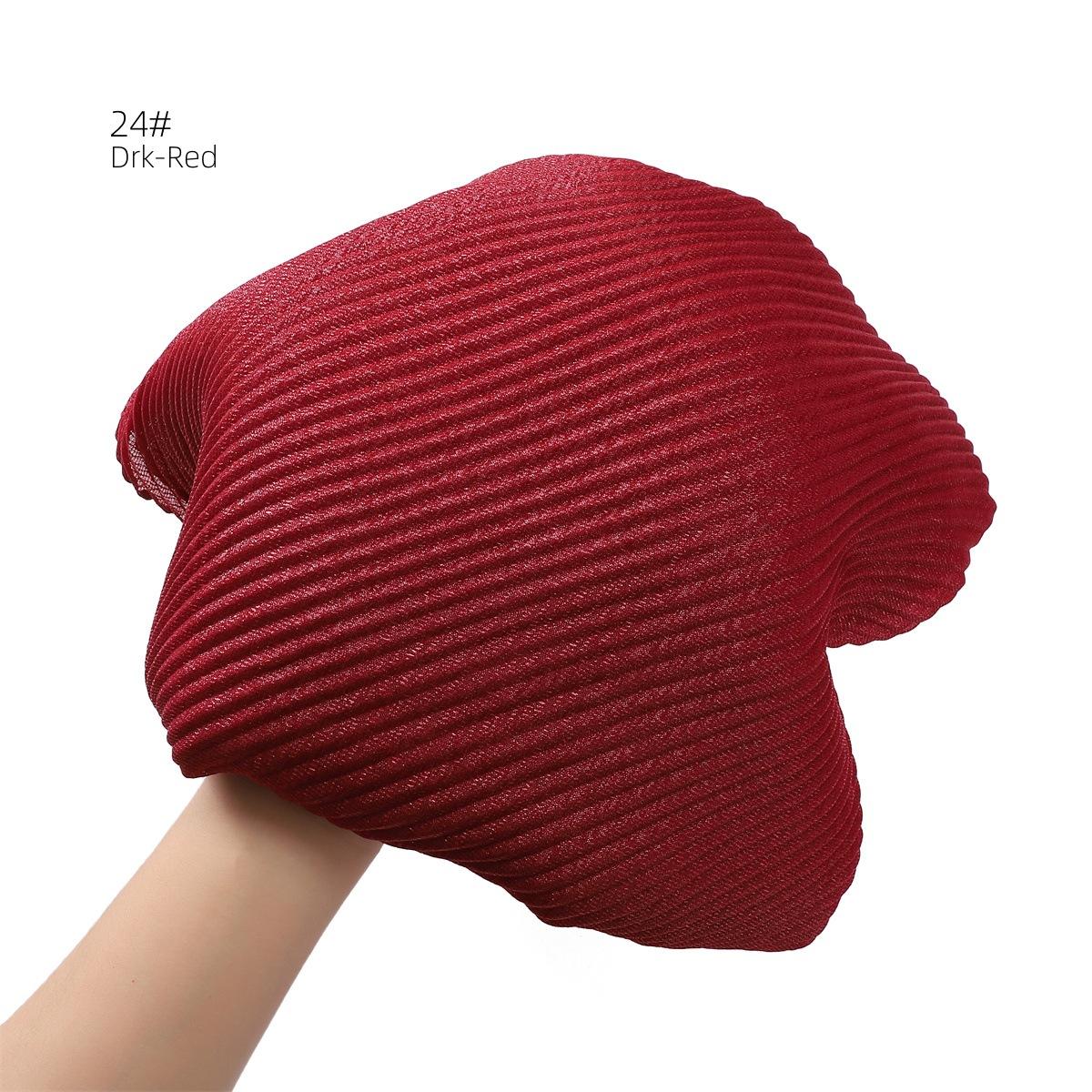 

Высококачественный дышащий женский блестящий плиссированный хиджаб-шарф, модный полиэстер, золотистый серебристый, жатый, головной убор, исламский тюрбан