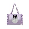 Pattern Lace Design Tote Bag With Transparent Compartment For Daily Use Girls