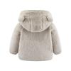 Children's Long-sleeved Plush Top with Hooded Baby Coat