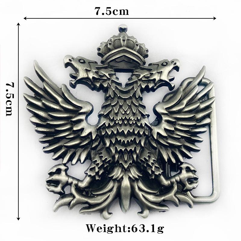 Double-Headed Eagle Leather Belt Buckle for Men & Women - Retro Style