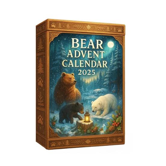 

Медведь 2025 Рождественский Обратный Отсчет Коробка 24-дневный Календарь Обратного Отсчета Уникальное Украшение для Праздничных Развлечений, Посиделок и Вечеринок A