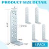 4pcs Zincs Alloys Brackets Corrosions Resistant Brackets with Prestoring Drilled Holes for Secure Installation