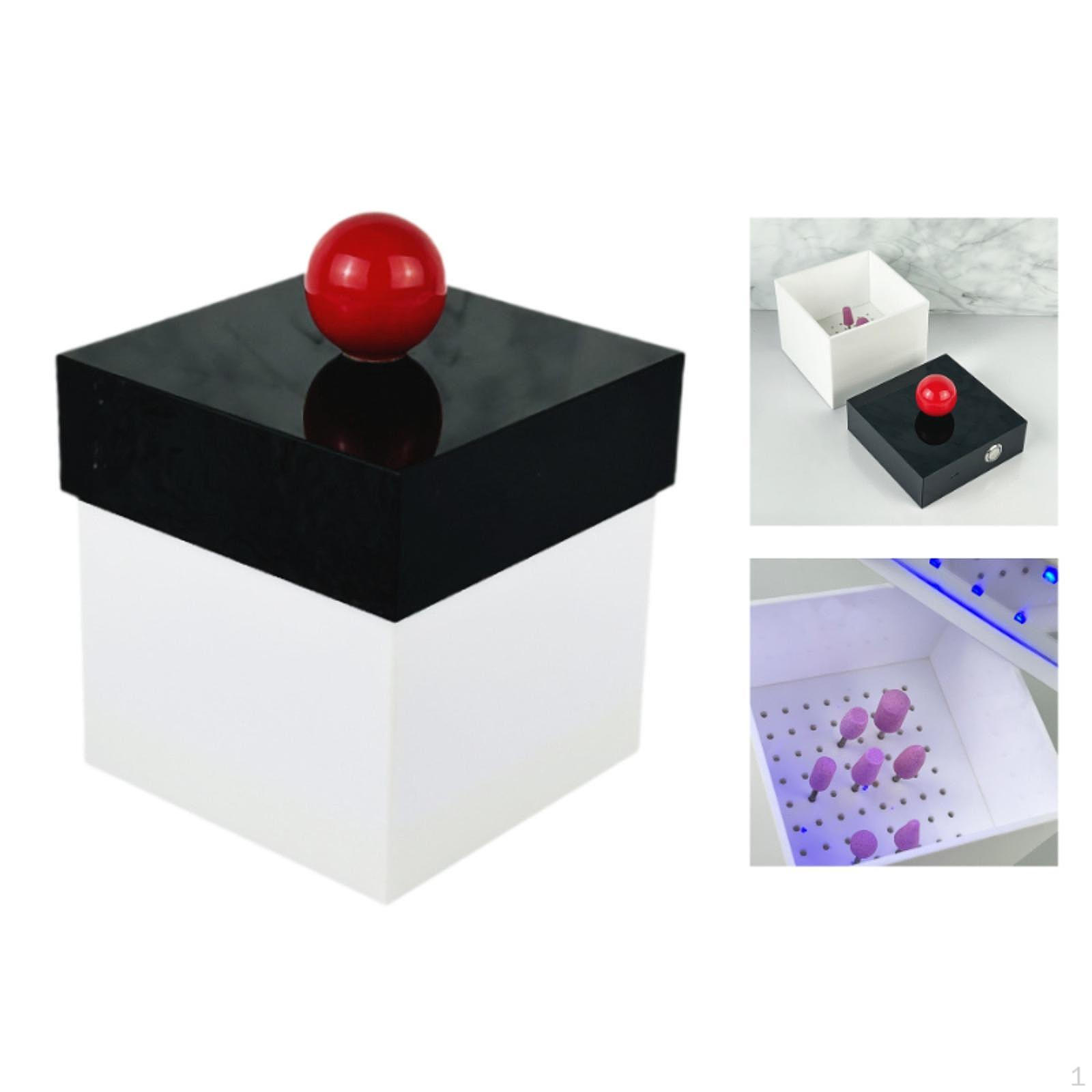 

Nail Art Drill Bit Cleaning Box Tool Sterilizer Cup Clean Box, Sturdy, Professional White