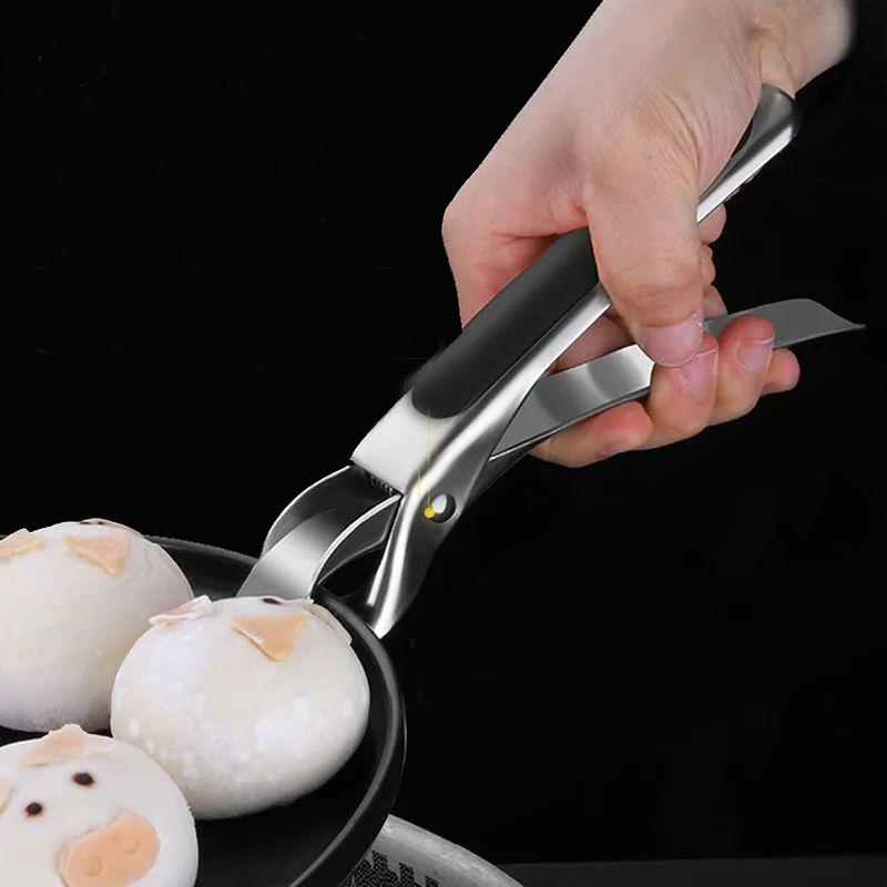 Pince Anti-Brûlure Pour Bol Et Plat Chaud - Clip Cuisine En Acier Inoxydable 304 - Manche Ergonomique Antidérapant - Idéal Micro-ondes Et Four