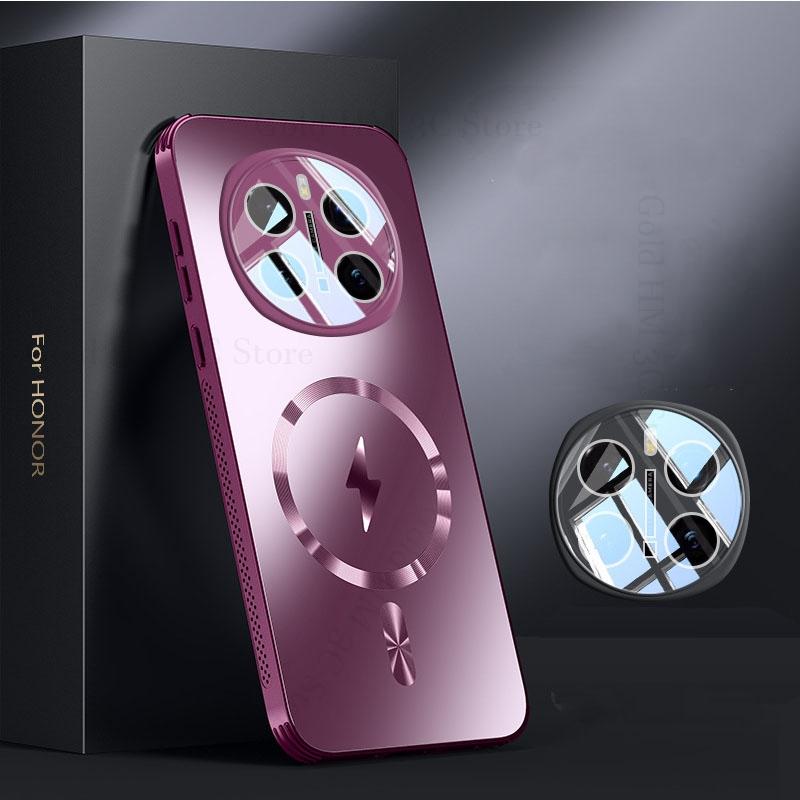 

Для Magsafe Магнитный Бронированный Противоударный Чехол Для Honor Magic 7 6 Pro Охлаждающая Magsafing Крышка Защита Объектива Для Honor X60 200 Pro For Magic 6 Pro