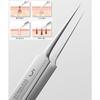 Blackhead and Hair Removal Tweezers (Angled Tips) with Ultra-Fine Tips (0.1mm Wide), Precision Tweezers for Blackhead Removal, Blackhead Removal, and