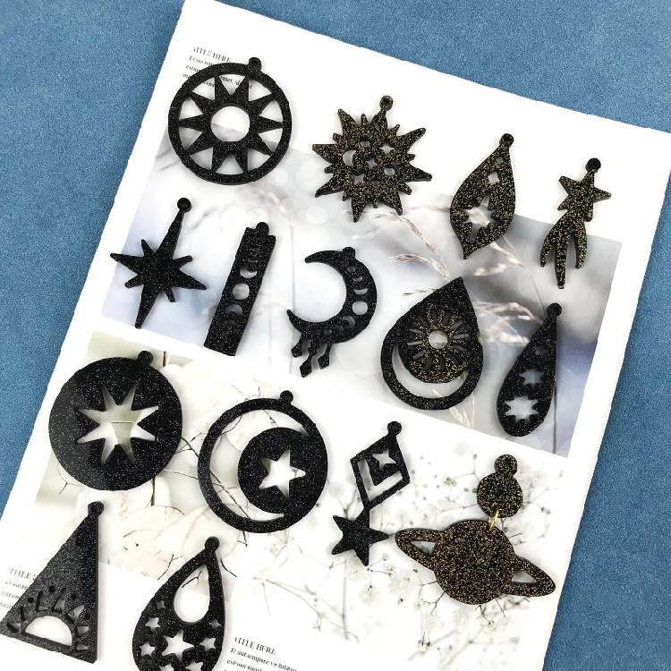 Earring Mold Hanging Pendant Astronomical Element Moon Star Mirror Silicone Mold