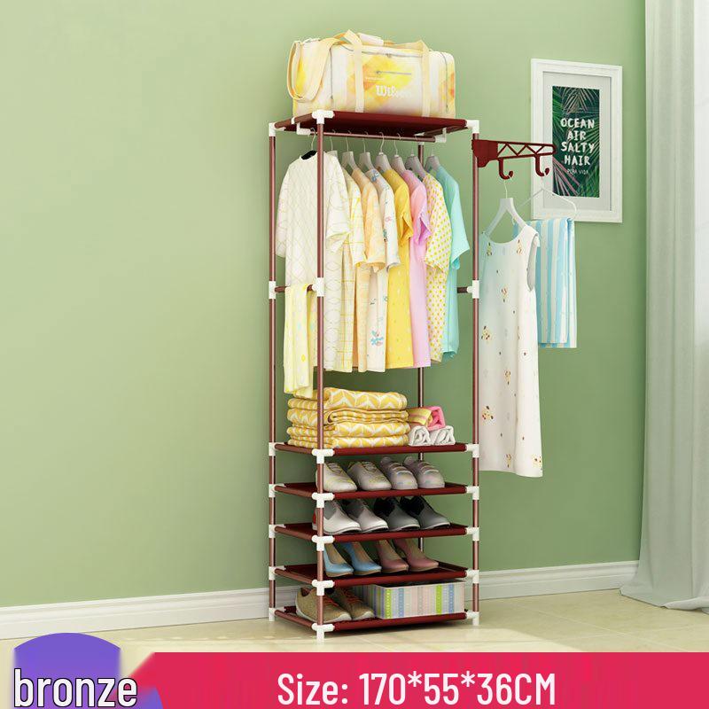 Minimalist Wrought Iron Coat Rack for Bedroom & Hallway