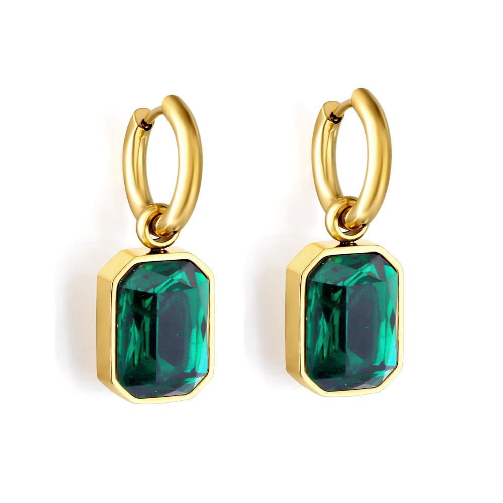 Simple And Luxurious Women's Round Plated Earrings Fashionable High-End Ear Jewelry