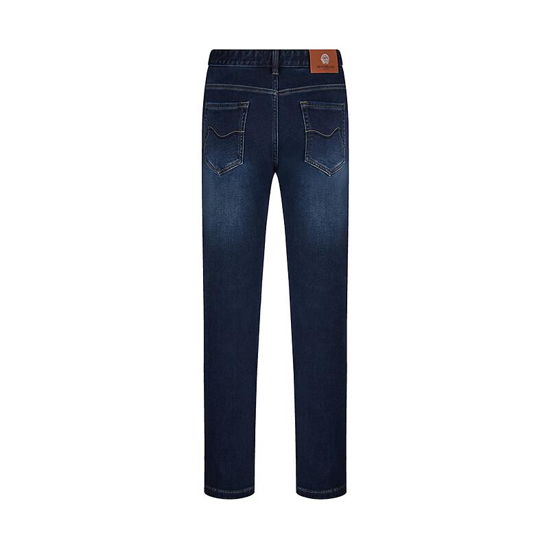 Septwolves Men's Wool Blend Washed Straight Leg Jeans