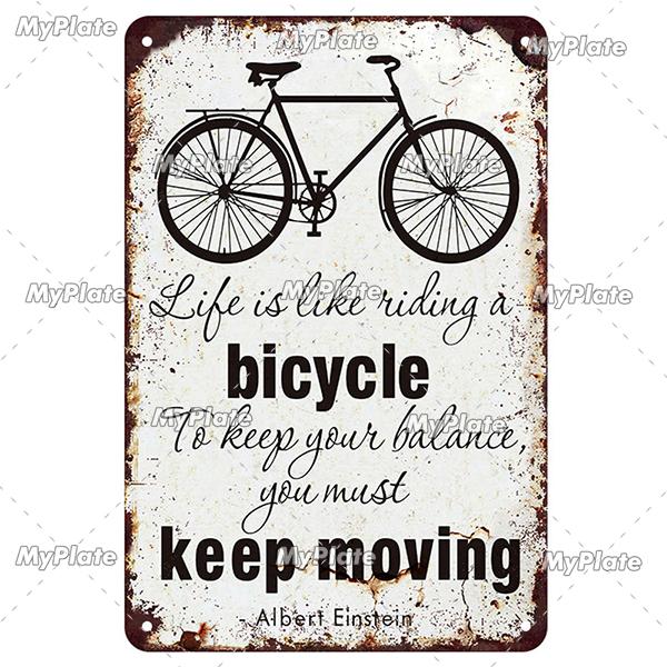 Bicycle Metal Sign Vintage Plaque Car Tin Sign Plate Wall Decor For Garage Man Cave Service Poster Gift Custom