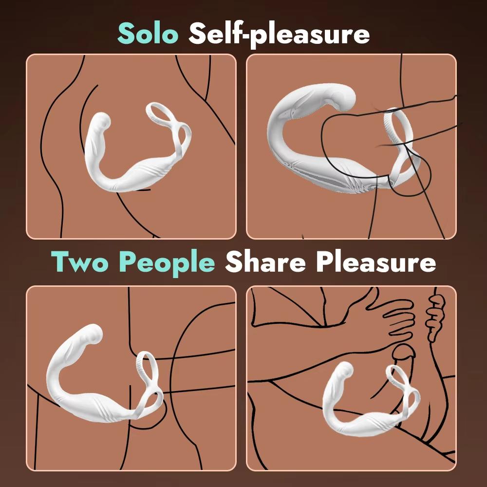 Male Prostate Massager Anal Vibrator Perineum Stimulator Rotating Butt Plug with Ring Remote Control Man Gay Mastubator Sex Toy