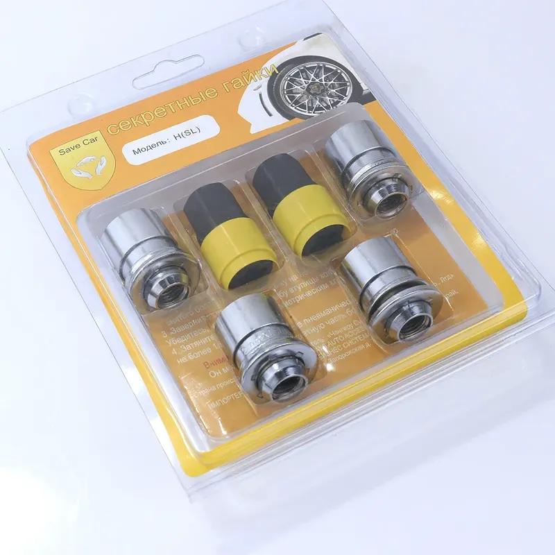 4pcs nuts+2keys High Quality Steel Anti-Theft Security Car Wheel Rim Lug Locking Lock Nuts for toyota lexus OEM Wheel