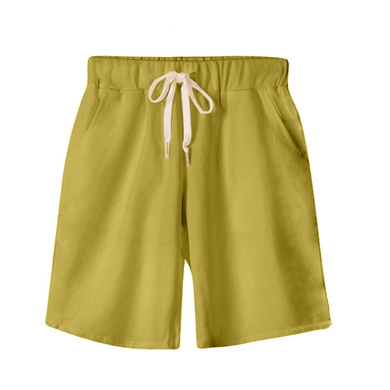 Pantalones cortos de talla grande para mujer, transpirables, de verano, de cintura alta, holgados, para deportes y ocio, pantalones rectos