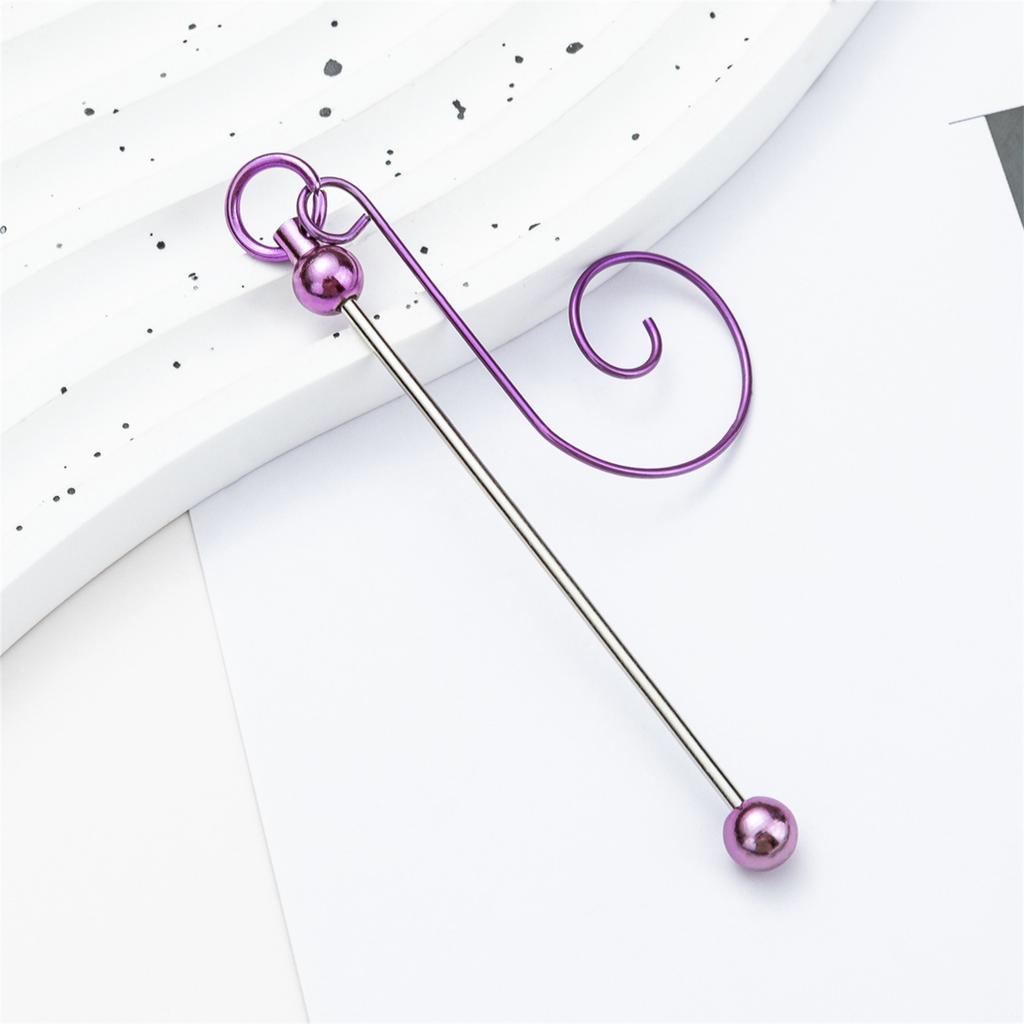 5 Pieces Colorful Metal Hanging Hooks for Christmas Ornament and Craft Projects Beadable Hangers Jewelry Accessories