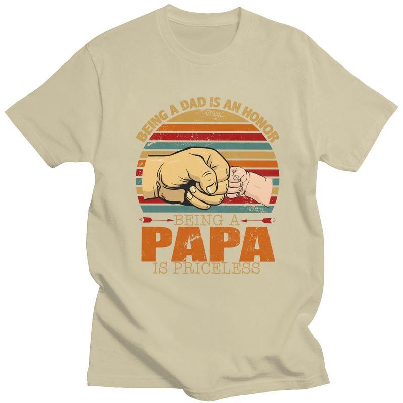 Individuelle Herren Ehre Papa und Papa T-Shirts Kurzarm Baumwoll-T-Shirt T-Shirt Lässig Vatertag Geschenk T-Shirt Kleidung