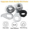 24PCS Bike Axle Nuts & Safety Washers Kit, 3 Sizes M8/M9.5/M10 Bicycle Wheel Hub Nuts, Front & Rear Wheel Replacement Parts For