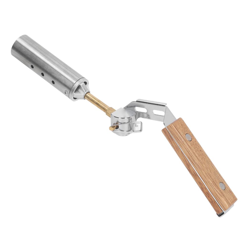 Flamethrower Foldable High Power Outdoor Torch Portable Wooden Handle Houseables Torch for Picnic Cooking