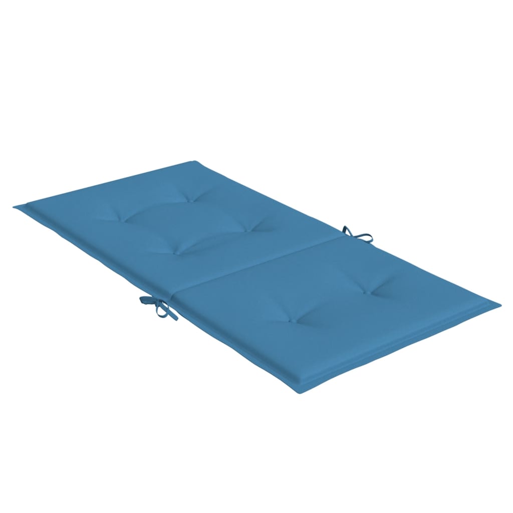 Low Backrest Chair Cushions 4 Pcs Melange Blue 100x50x4 cm Fabric