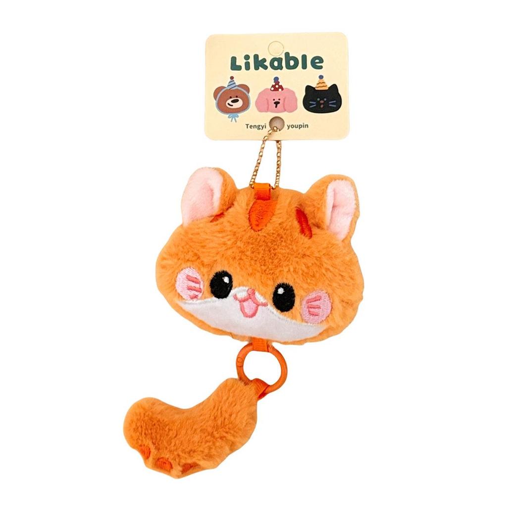 Adorable Kitten Plush Keychain Pendant Charm