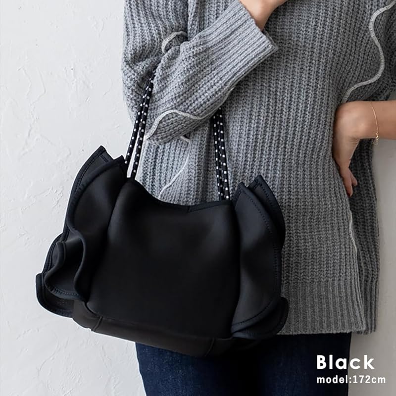 [VITAFELICE] Vita Felice Frill 2way Tote Bag Ladies Ubb-sp-0418 (black)