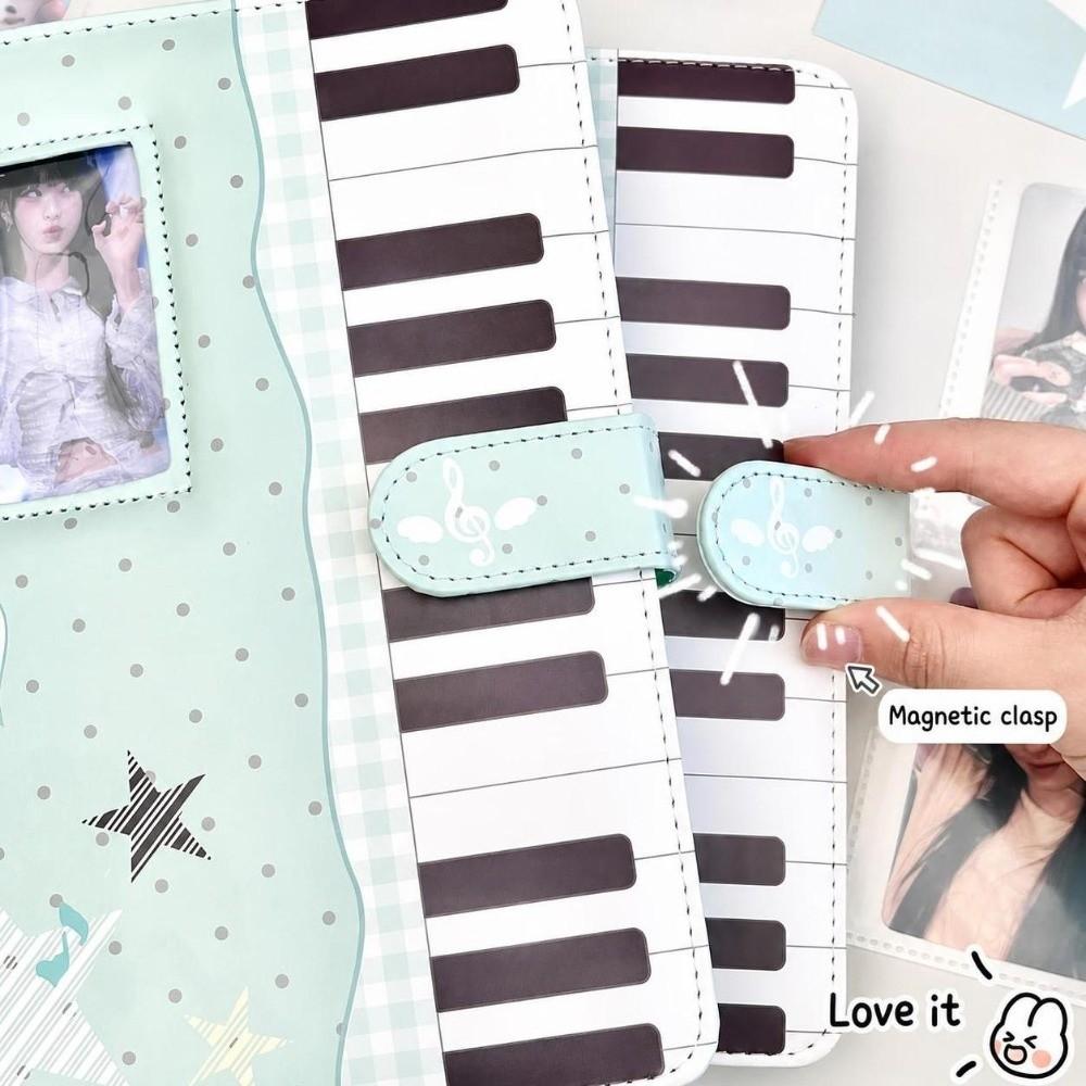 PU-Leder-Ordner-Notizbuch A5 Foto-Karten-Ordner K-Pop-Idol Foto-Kartenhalter Foto-Karten-Zubehör