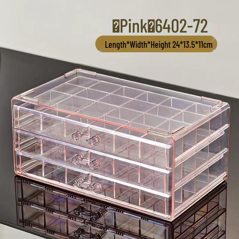 Clear Acrylic Multi-Layer Jewelry Organizer with Drawers for Rings, Earrings, and Necklaces