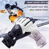 Winter Snowboard Ski Gloves Thermal Windproof PU Leather Non-slip Gloves Men Women Waterproof Motorcycle Cycling Warm Gloves