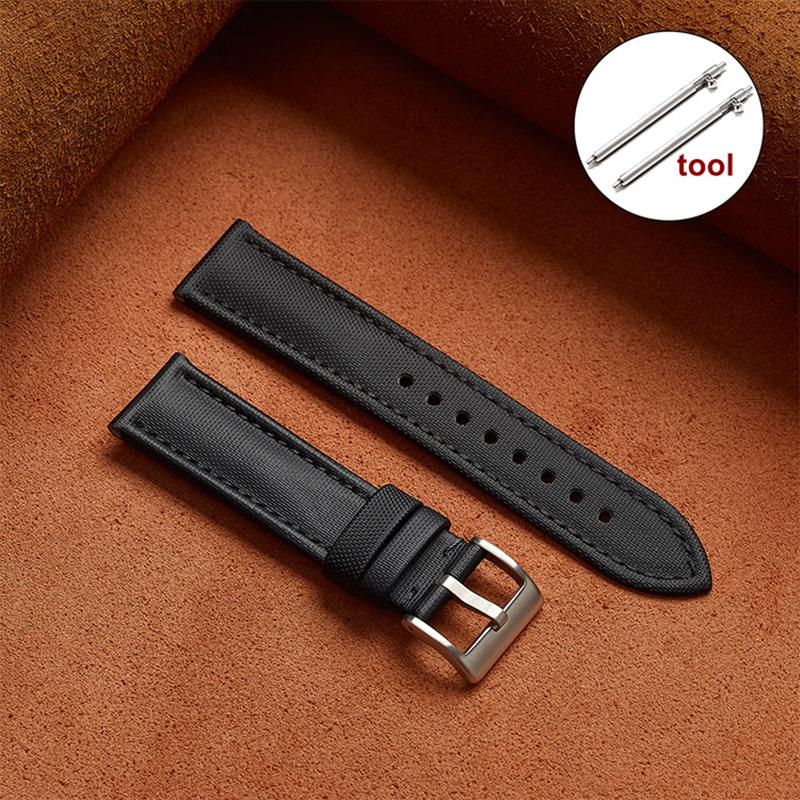 Premium Sailcloth Watch Band for Blancpain Straps 18mm 19mm 21mm 20mm 22mm Waterproof Canvas Nylon Quick Release Bracelet Belt