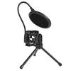 Microphone Shockproof Shock Mount Filter Bracket Stand Mic Stand for Podcast Studio Desktop