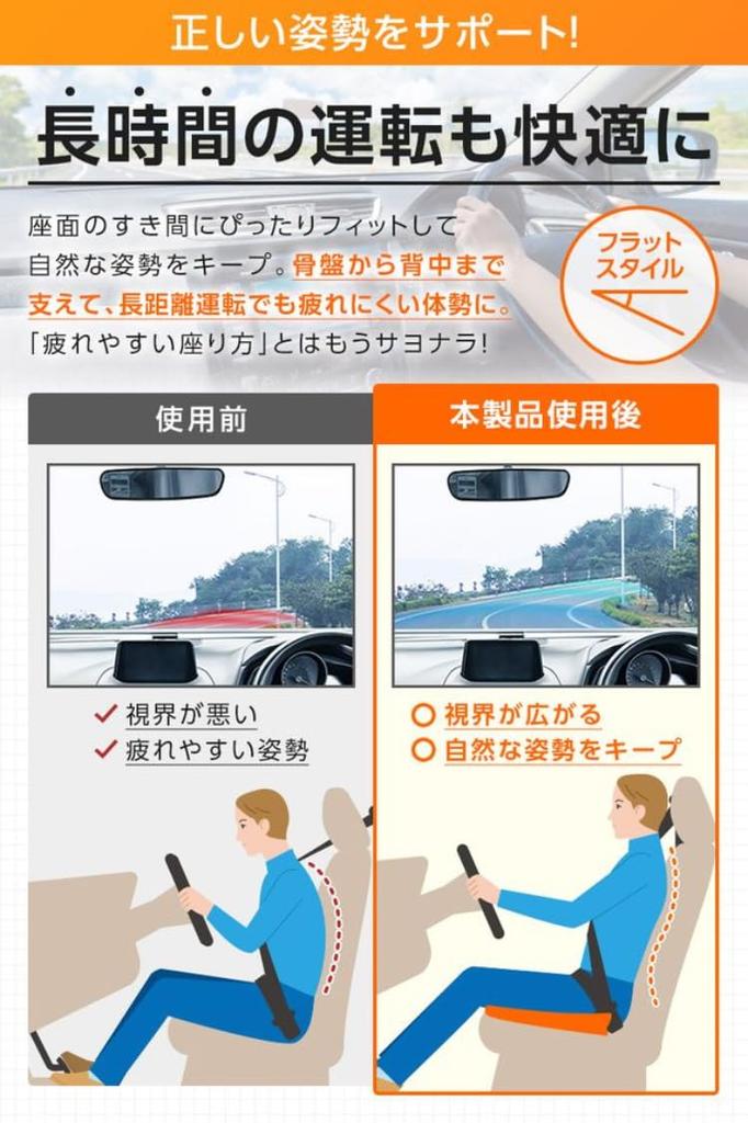Large Car Seat Cushion for Back Dining Memory Includes CC1 Pain, Room, Driver's Seat, Foam, Non-Slip, Breathable, Washable, Strap, (Black)