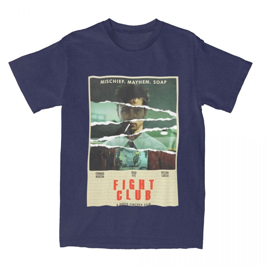 Fight Club Plakát Tričko Oblečení pro Unisex Ženy Čistá Bavlna Ležérní Klasické Filmové Tričko S Krátkým Rukávem Oblečení Nápad na Dárek