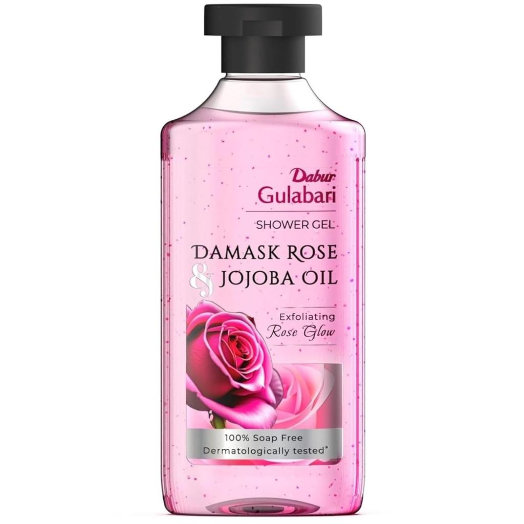 Dabur Gulabari Damask Rose Shower Gel 250ml Exfoliating Body Wash With Jojoba Oil