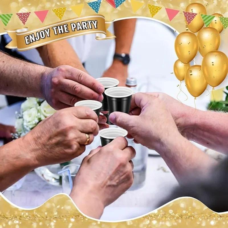 50-200 Stück Einweg Mini-Schnapsgläser für Partyspiele und Veranstaltungen Ostereiersuche Bierverkostung und Snack-Verkostung Plastikbecher