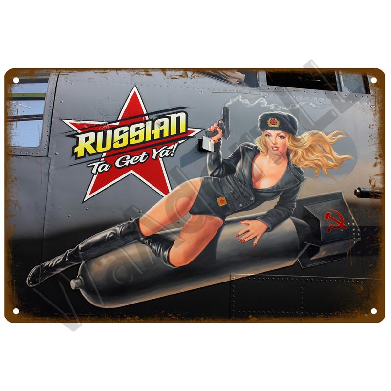 Vintage Metal Signs Aircraft Plate Retro Tin Sign Fighter Jet AirPlane Metal Plaque Painting Living Room Home Wall Decoration