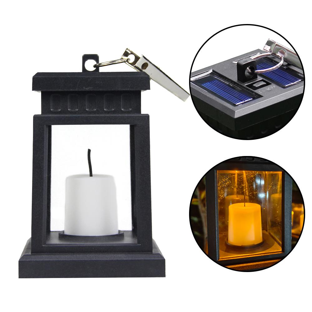 Solar Hanging Lantern Outdoor Candle Effect Lights Waterproof Garden Decoration Landscape Patio Lawn Deck Tree Yard Lamp