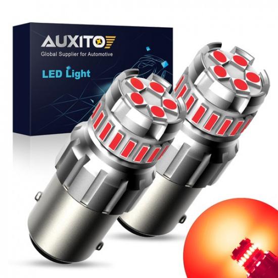 2x AUXITO LED Rear Turn Signal Light Bulbs 1156 7506 Pure Red Super Bright 2F EV