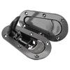 Flush Mounted Engine Hood Bonnet Quick Release Latch Pin Locking Kit No Key Black Carbon Fiber Texture for Racing Car