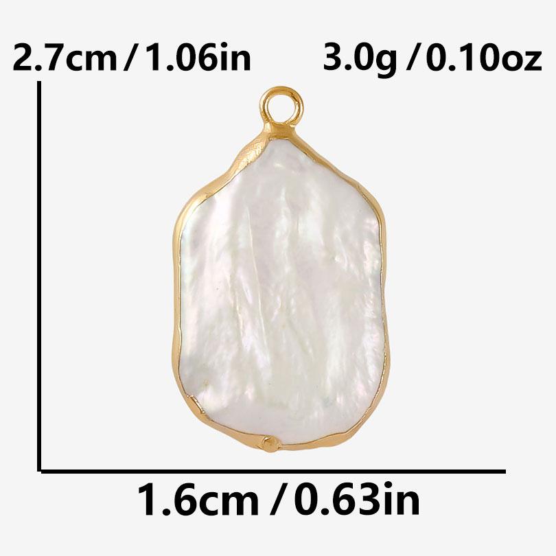 3pcs Real Natural Shell Pendants For Jewelry Making Supplies Geometric Round Cross Star Pearl Charm DIY 304 Stainless Steel Ring
