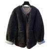 Plus Size Women's Faux Lambswool Fleece Coat - Autumn/Winter Loose, Casual, Thickened Top